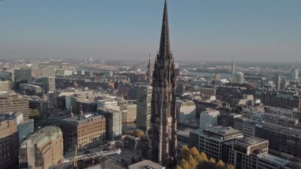 Luftaufnahmen von Hamburg im Oktober — Stockvideo
