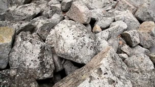 Colpo stretto di roccia granitica — Video Stock