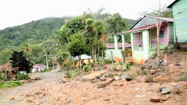 Деревня Пань Доминиканской Республики . — стоковое видео
