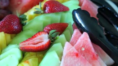 Sıkı vuruş taze meyve.