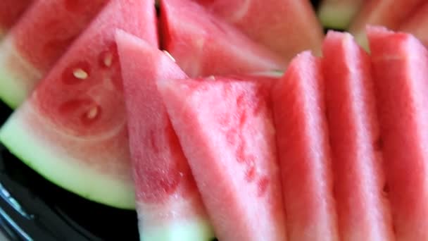 Panorering Visa vattenmelon. — Stockvideo
