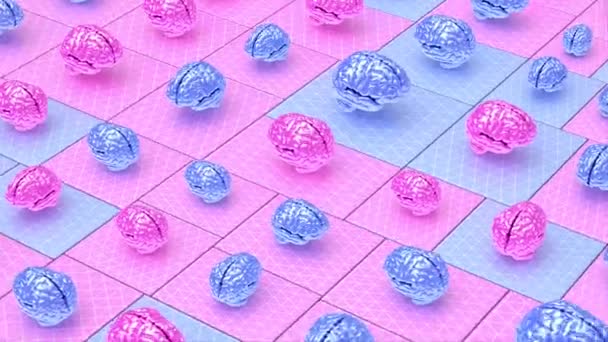 Cérebro Humano Imaginação Inspiração Conceito Poder Mente Saúde Mental Órgão — Vídeo de Stock
