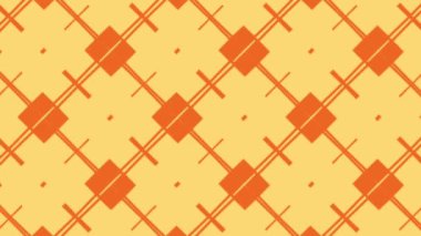 Geometrik şablon, dikişsiz döngü animasyon arka plan, dekoratif tarzda geometrik süs, güzel animasyon duvar kağıdı izi.