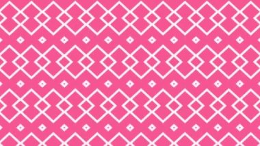 Geometrik şablon, dikişsiz döngü animasyon arka plan, dekoratif tarzda geometrik süs, güzel animasyon duvar kağıdı izi.