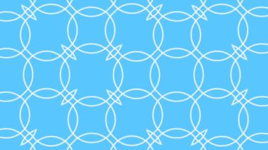 Geometrik şablon, dikişsiz döngü animasyon arka plan, dekoratif tarzda geometrik süs, güzel animasyon duvar kağıdı izi.