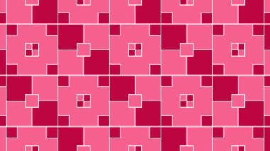 Geometrik şablon, dikişsiz döngü animasyon arka plan, dekoratif tarzda geometrik süs, güzel animasyon duvar kağıdı izi.