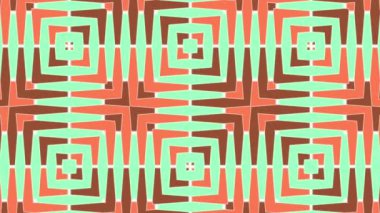 Geometrik şablon, dikişsiz döngü animasyon arka plan, dekoratif tarzda geometrik süs, güzel animasyon duvar kağıdı izi.