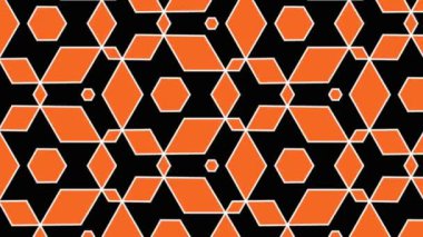 Güzel geometrik dikişsiz döngüler, hareketli geometrik dekoratif zarif süslemeler sonsuz arkaplan.