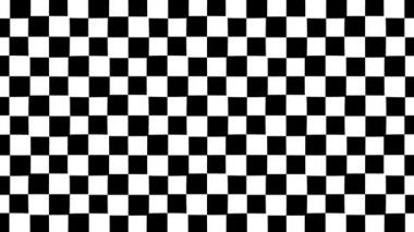 Geometrik hareket eden siyah-beyaz tek renkli saykodelik desen, işaretli dikişsiz döngü arka plan, mozaikli şık süs.