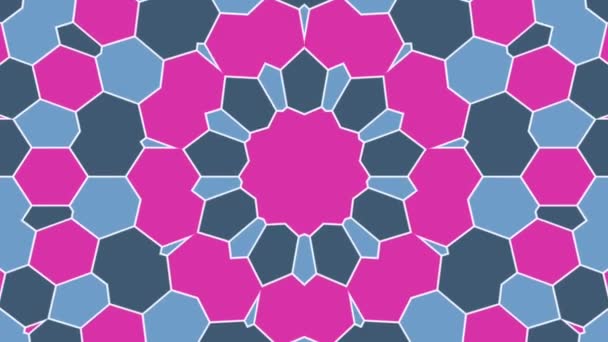 Geometrische Patroon Naadloos Lussen Geanimeerde Achtergrond Geometrische Ornament Decoratieve Stijl — Stockvideo