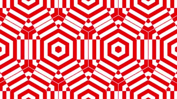 Mooi Geometrisch Naadloos Lussen Patroon Bewegende Geometrische Decoratieve Elegante Ornament — Stockvideo