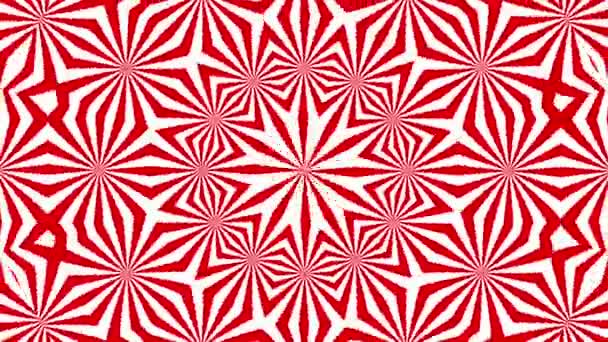 Geometric Moving Red Psychedelic Pattern Striped Seamless Looping Background Zig — Stock Video