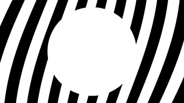 Черно Белая Монохромная Оптическая Иллюзия Геометрическим Рисунком Сюрреалистичный Гипнотический Бесшовный — стоковое видео