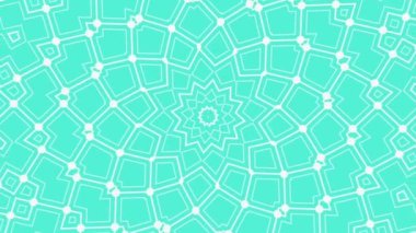 Geometrik şablon, dikişsiz döngü animasyon arka plan, dekoratif tarzda geometrik süs, güzel animasyon duvar kağıdı izi.