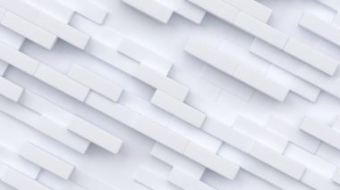 Geometrik modern animasyonlu dipsiz döngüsüz soyut arka plan. 3D tasarım ögesi, yaratıcı hareket grafikleri, hareket eden geometrik desen.