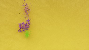 Cadılar Bayramı yazıtları, korku festivali ve Ekim ayındaki korkunç parti tatil konsepti, sarı ürkütücü dekoratif animasyon harfleri, 3 boyutlu kutlama kartı canlandırması..
