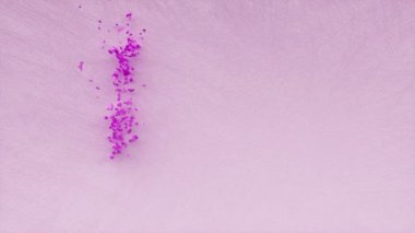 Merhaba bahar metni, bahar tatili konsepti, dekoratif animasyon harfleri, Mart, Nisan ve Mayıs ayları, tebrik kartı hareketinin 3 boyutlu canlandırması.