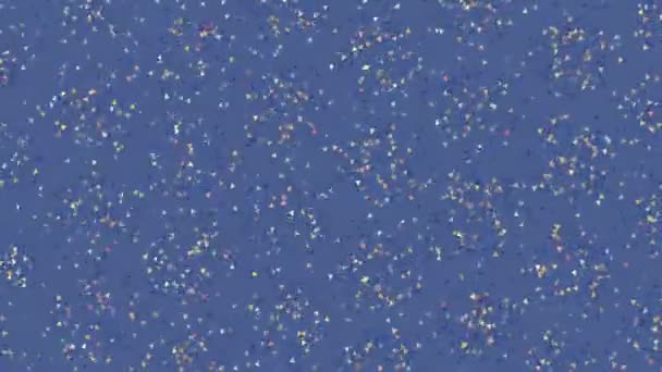 Esferas Brillantes Iridiscentes Holográficas Girando Sobre Fondo Azul Renderizar Animación — Vídeos de Stock