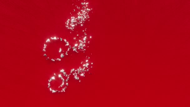 Happy New Year Text Inscription Winter Season Holiday Concept Glitter — Stock Video