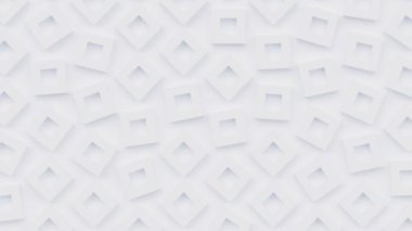 Kare şekilli geometrik desen, dikişsiz döngü soyut animasyon arkaplan, küp blokları dikdörtgen çerçeveler, 3d mozaik duvar kağıdı.