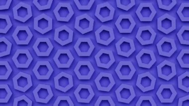 Balpeteği şekilli altıgen desen, altıgenler hareketsiz döngü 3D canlandırılmış soyut arkaplan, yüzeyde hücre çerçeveleri mozaik, geometrik modaya uygun yaratıcı duvar kağıdı.