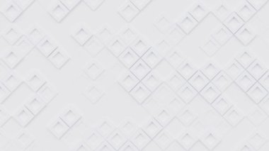 Kare şekilli geometrik desen, dikişsiz döngü soyut animasyon arkaplan, küp blokları dikdörtgen çerçeveler, 3d mozaik duvar kağıdı.
