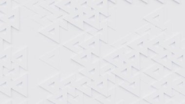 Üçgen hareketli geometrik desen, üçgen çokgen şekilleri kusursuz döngü 3d animasyonu, ok kavramı soyut arkaplan, modaya uygun basit hareket tasarımı.