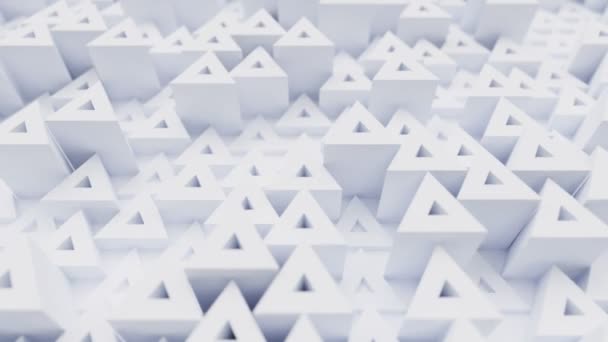 백색광 삼각형 삼각형 실없는 모자이크 디자인 — 비디오