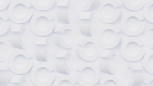 Geometrická Mozaika Mřížka Abstraktní Bezešvé Smyčka Bílá Čisté Jasné Pozadí — Stock video