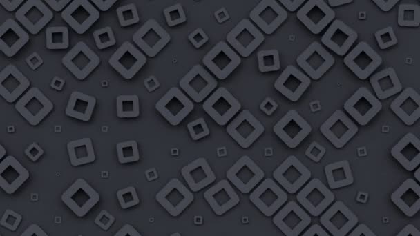 Геометрический Узор Квадратными Фигурами Бесшовный Цикл Абстрактного Анимированного Фона Движущиеся — стоковое видео