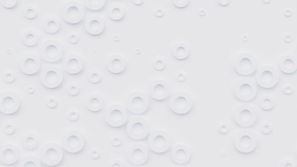 Круглые Движущиеся Геометрические Формы Бесшовная Петля Анимации Круги Пузырьки Кольца — стоковое видео