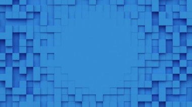 Geometrik modern animasyonlu dipsiz döngüsüz soyut arka plan. 3D render tasarım ögesi, yaratıcı hareket grafikleri, hareket eden geometrik desen, sunum veya reklam için kopya alanı ile modelleme.