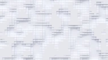 Geometrik modern animasyonlu dipsiz döngüsüz soyut arka plan. 3D tasarım ögesi, yaratıcı hareket grafikleri, hareket eden geometrik desen.