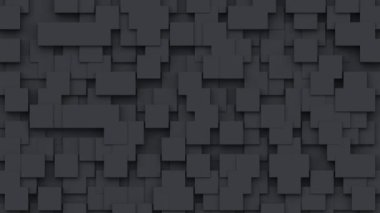 Geometrik modern animasyonlu dipsiz döngüsüz soyut arka plan. 3D tasarım ögesi, yaratıcı hareket grafikleri, hareket eden geometrik desen.