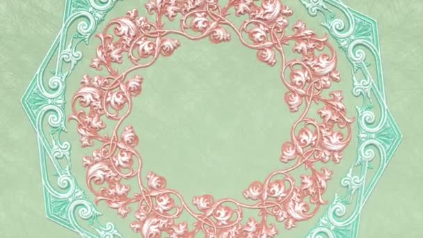 Decorativo Vintage Antigo Floral Ornamento Barroco Renascimento Retro Vitoriano Mandala — Vídeo de Stock