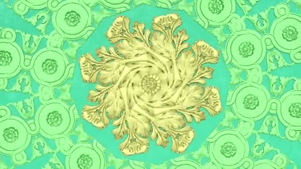 Dekoratif Vintage Antik Hiasan Bunga Baroque Mewah Renaissance Retro Victorian — Stok Video