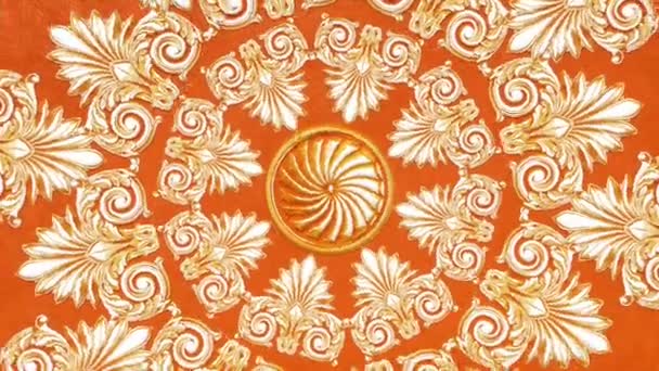 Διακοσμητική Αντίκα Αντίκα Floral Μπαρόκ Στολίδι Πολυτέλεια Αναγέννηση Ρετρό Victorian — Αρχείο Βίντεο