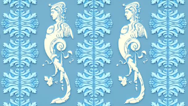 Dekorative Blumen Barocken Ethnischen Ornament Renaissance Retro Antiken Vintage Muster — Stockvideo