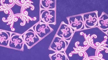 Dekoratif antika barok süsü, lüks Rönesans retro Victoria tarzı zarif motif, kavisli arkaplan ve rococo akanthus, canlandırmalı 3D çizimler..