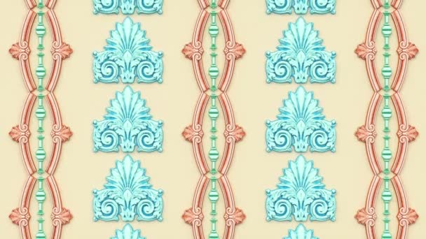 장식용 꽃무늬 바로크 장식품 르네상스의 고전풍 고전풍 빈티지 빅토리아 시대의우아 — 비디오