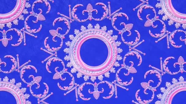 Dekorativní Starodávný Květinový Barokní Ornament Luxusní Renesanční Retro Viktoriánský Elegantní — Stock video