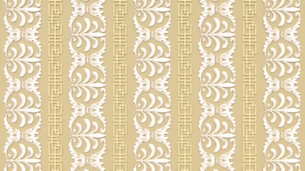 Decorative Floral Baroque Ethnic Ornament Renaissance Retro Antique Vintage Pattern — Stock Video