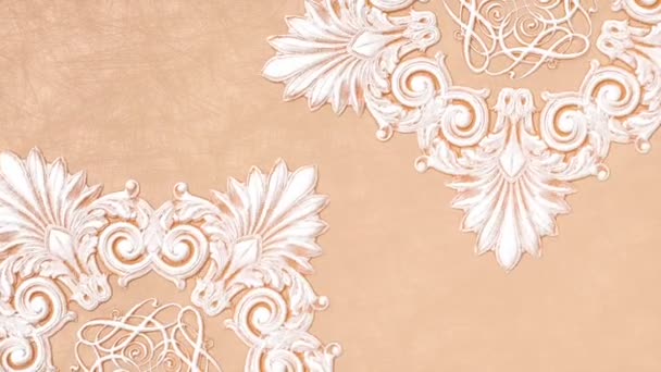 Adorno Barroco Floral Antiguo Vintage Decorativo Motivo Elegante Retro Victoriano — Vídeos de Stock