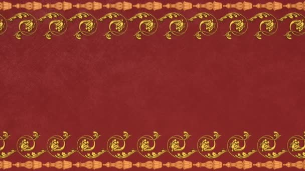 장식용 스러운 고풍의 르네상스식 빅토리아 풍의우아 프레임 경계가 왕실의 다마스크 — 비디오