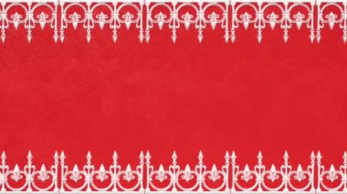 Dekoratif antika klasik barok süsü, Rönesans retro Victoria tarzı zarif çerçeve, sınırlı kraliyet kumaşı arkaplan, Noel tatili kırmızı şablon, xmas güzel tebrik kartı.