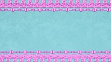 Dekoratif antika klasik barok süsü, Rönesans retro Victoria tarzı zarif çerçeve, sınırlı kraliyet kumaşı arka planı, pembe dantelli aşk kağıdı mavi şablon, güzel tebrik kartı.