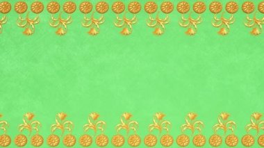 Dekoratif antika klasik barok süsü, Rönesans retro Victoria tarzı zarif çerçeve, sınırlı kraliyet kumaşı arka planı, doğanın sarı bahar kağıdı yaz şablonu, güzel tebrik kartı..