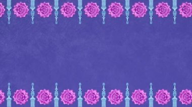 Dekoratif antika klasik barok süsü, Rönesans retro Victoria tarzı zarif çerçeve, sınırlı kraliyet kumaşı arka planı, bahar mor düğün doğası aşk şablonu, güzel tebrik kartı.