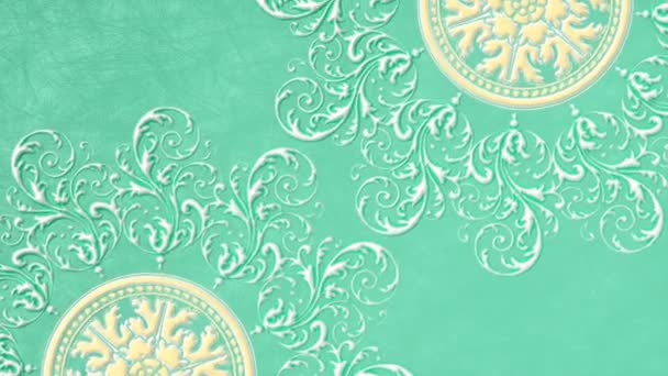 Decoratieve Vintage Antieke Bloemen Barokke Ornament Luxe Renaissance Retro Victoriaanse — Stockvideo