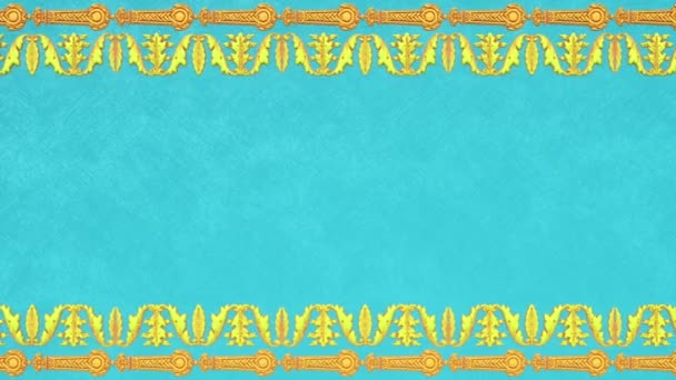 装飾的なヴィンテージアンティークの花のバロック装飾 ルネサンスレトロな勝利のエレガントなフレーム 国境と王室のダマスクの背景 紙の結婚式のグランジレースファブリックテンプレート 美しいグリーティングカード — ストック動画